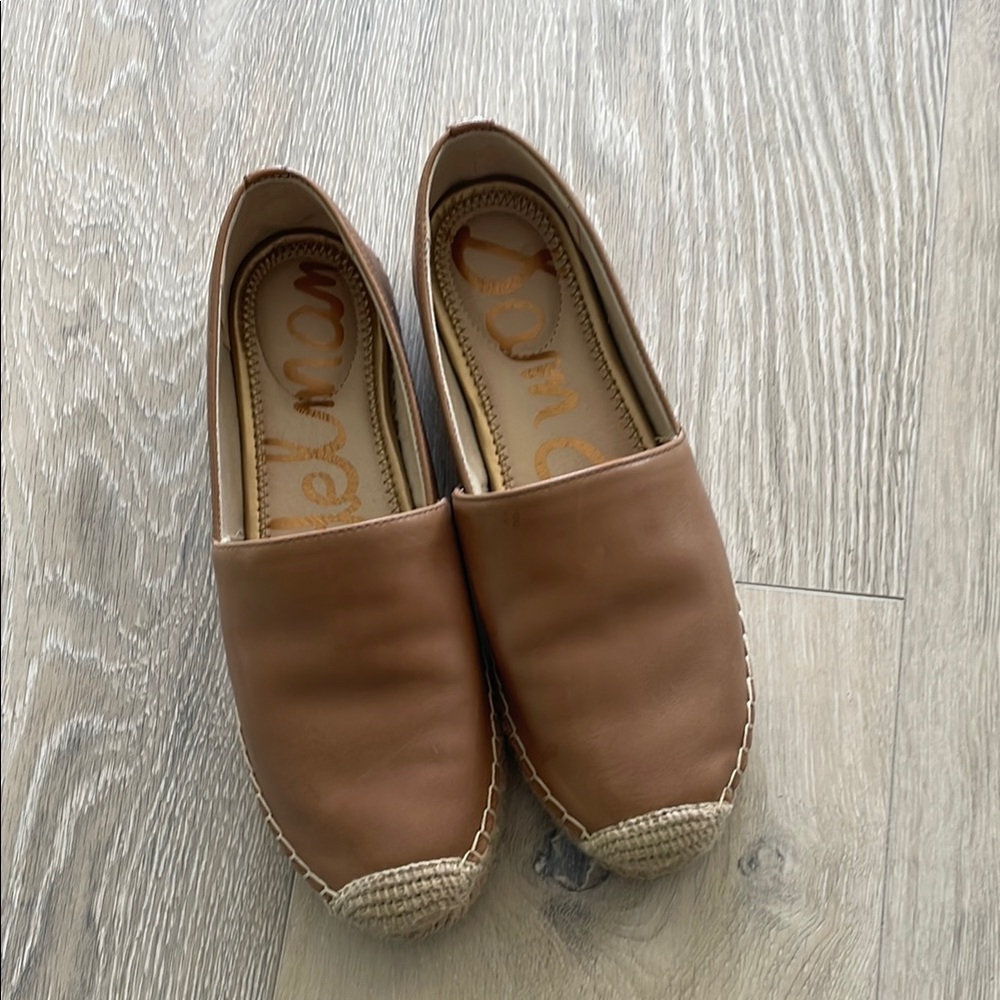 Sam Edelman Women’s Brown Leather Espadrille Flats Sz. 8